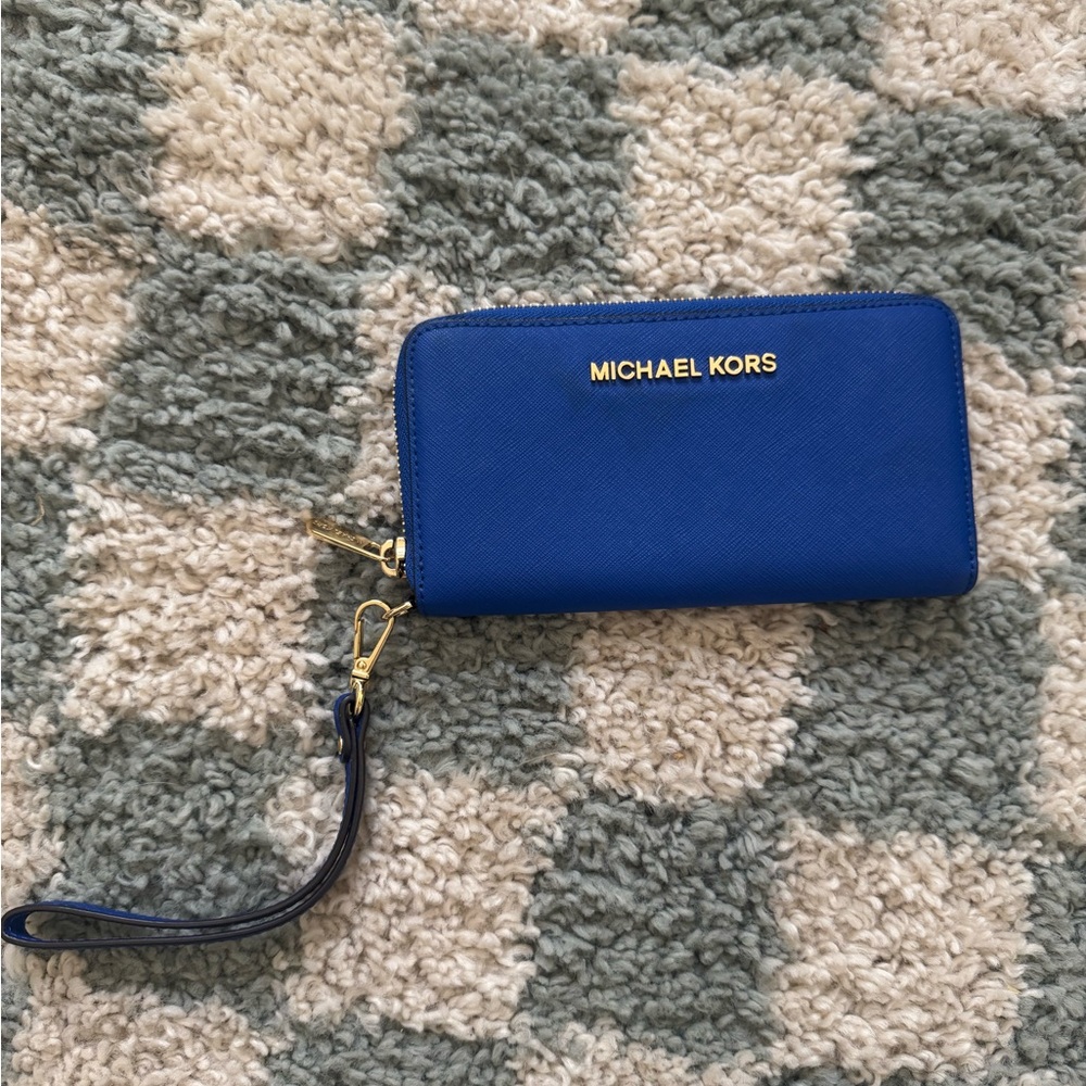 Michael Kors Royal Blue Wristlet Wallet